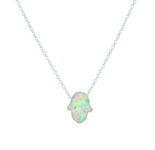 Load image into Gallery viewer, Opal Hamsa Hand Necklace
