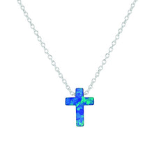 Load image into Gallery viewer, Opal Cross Necklace
