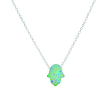 Load image into Gallery viewer, Opal Hamsa Hand Necklace
